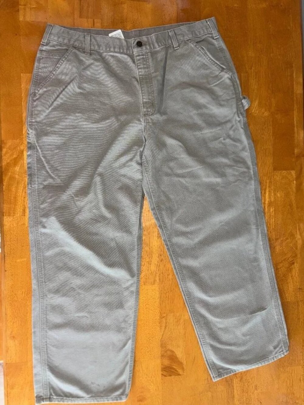 Carhartt Mens 40x30 Desert Tan Washed Duck Carpenter Loose Fit Pants B11 DES